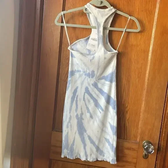 Zara Asymmetrical Ribbed Tie Dye Dress - Picture 3 of 11